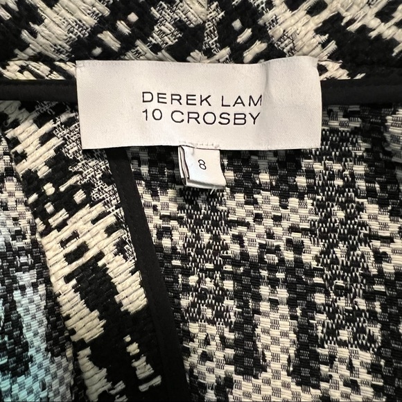EUC Derek Lam Ikat Black & White Blazer with Cut Out Back, Size 8 - Picture 6 of 6